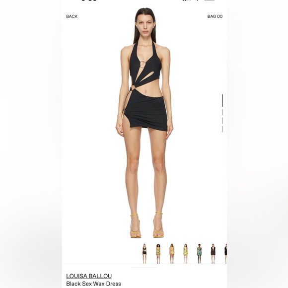 LOUISA BALLOU BLACK SEX WAX DRESS - Picture 2 of 3